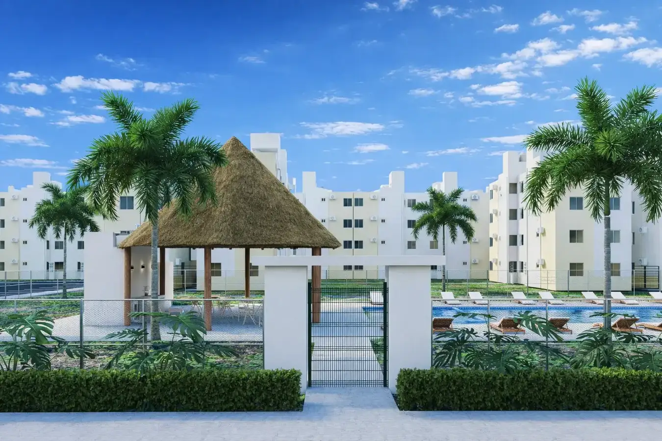 Vista del desarrollo Aura Nova Playa del Carmen